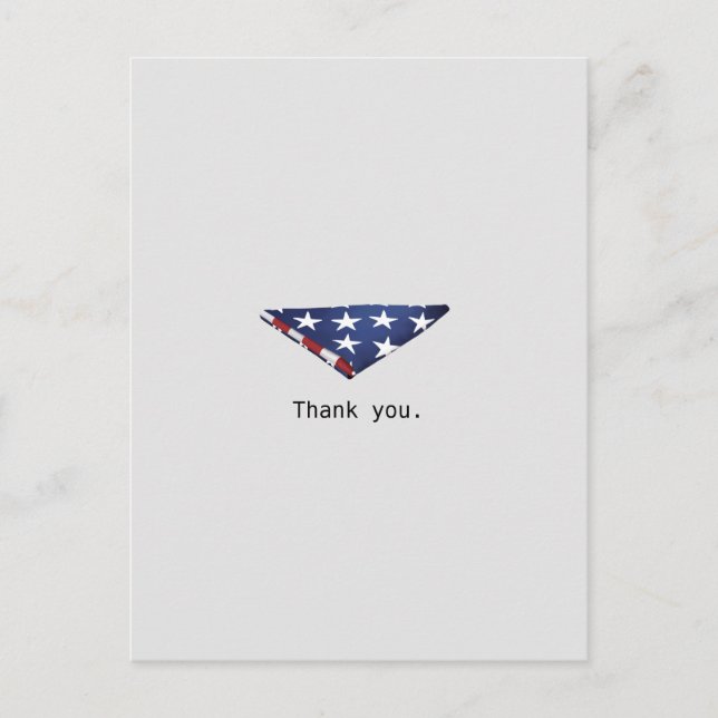 Einfach gefaltetes amerikanisches Fahnendesign Postkarte (Vorderseite)
