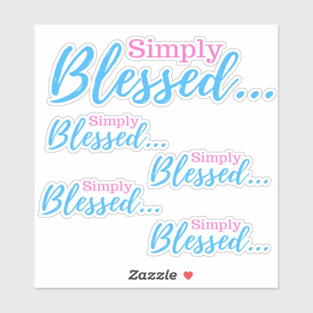 Einfach gesegnet aufkleber (Blatt)