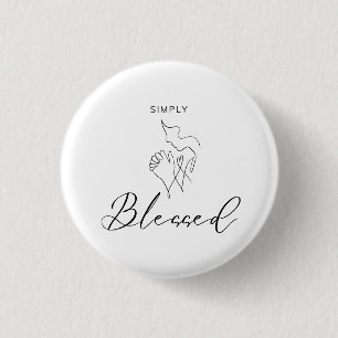 Einfach Gesegnet Minimalistische Christliche Linie Button