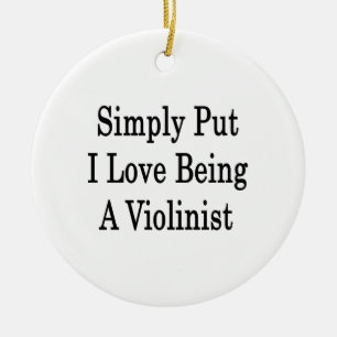 Einfach gesetzte i-Liebe, die ein Violinist ist Keramik Ornament