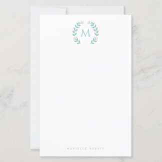 Einfach gestaltete Monogramm-Papierwaren