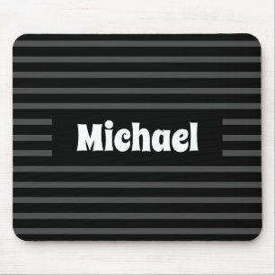 Einfach gestreifter dunkelgrauer und schwarzer Ind Mousepad