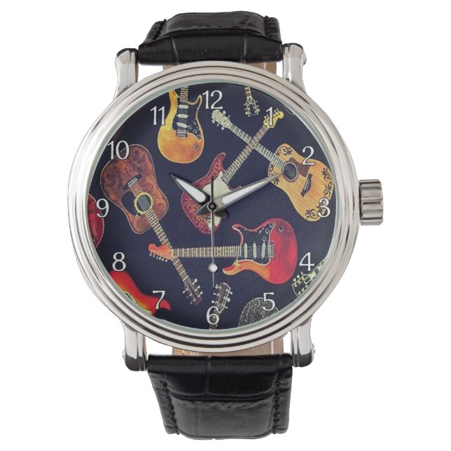 Einfach Gitarren Armbanduhr (Vorderseite)