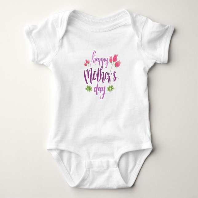 Einfach glücklicher Muttertag | Bodysuit Baby Strampler (Vorderseite)