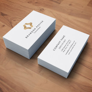 Einfach-Gold-Beruflich-Logo-Unternehmer Visitenkarte