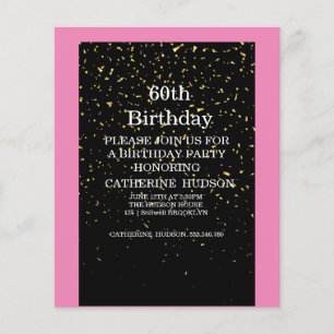 Einfach gold Schwarz 60. Geburtstag