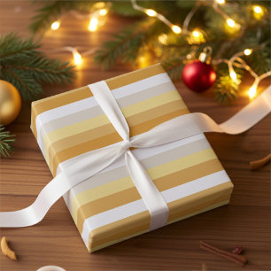 Einfach Gold zu Silber Streifen Geschenkpapier