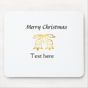 Einfach golden Fügen Sie Ihren Text frohe Weihnach Mousepad