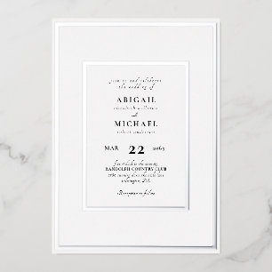 Einfach göttlicher Hochzeitstil Folieneinladung