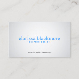 Einfach Grau und Blau Modern Minimal Visitenkarte