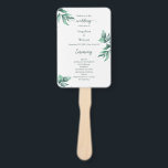 Einfach Grün Elegant Eukalyptus Wedding Programm Fächer<br><div class="desc">Einfach Grün Elegant Eukalyptus Wedding Program Hand Fan, grüne Blätter mit modernem Schriftzeichen auf weißer Basis verleihen einem solchen Gartenambiente. Vollständig anpassbar. Besuchen Sie meinen Laden, um mehr Hochzeitszeug für dieses Design zu sehen! Für weitere Anpassungen klicken Sie bitte auf den Link "Weitere Anpassung" und verwenden Sie unser Design-Tool, um...</div>