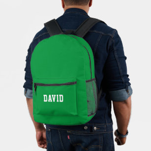 Einfach grün Personalisiert Bedruckter Rucksack