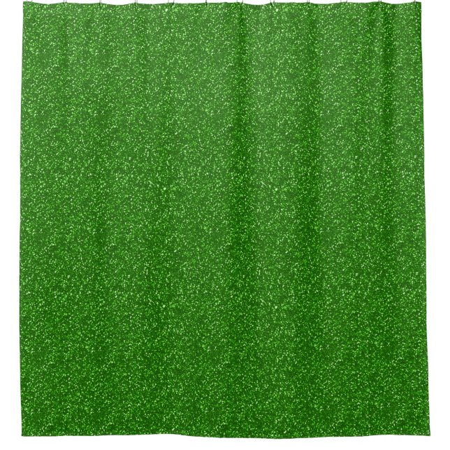 Einfach grüner Glitzer und Glitzern-Textur drucken Duschvorhang (Vorderseite)