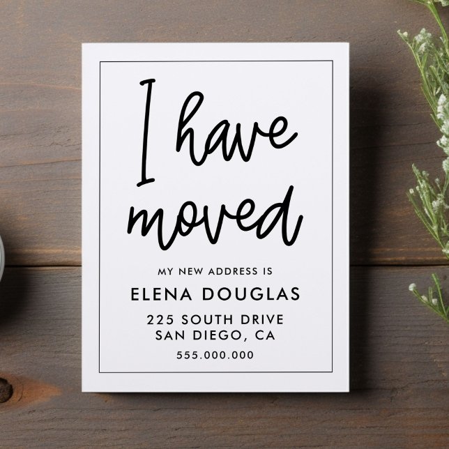 Einfach habe ich bewegende Ankündigung verschoben Postkarte (Von Creator hochgeladen)