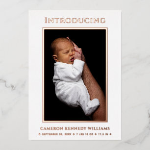 Einfach Hallo Baby Süß Benutzerdefiniertes Foto Ne Folieneinladung