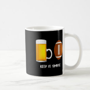 Einfach Halten Bier College Football Lustig Gewöhn Kaffeetasse