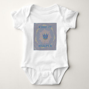 Einfach halten: Pastel Royal Clarity Muster Kunst Baby Strampler