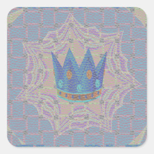 Einfach halten: Pastel Royal Clarity Muster Kunst Quadratischer Aufkleber