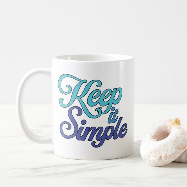 Einfach Halten Tasse (Blau) (Mit Donut)