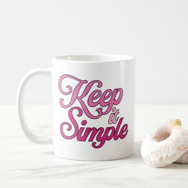 Einfach Halten Tasse (Pink) (Mit Donut)