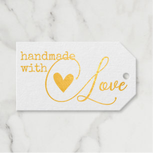 Einfach handgefertigt mit Liebe Herz Einfach Stilv Geschenkanhänger