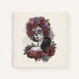 Einfach handgezeichnet Dia de los Muertos | Notizb Notizbuch
