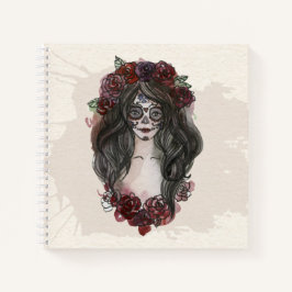 Einfach handgezeichnet Dia de los Muertos | Notizb Notizbuch
