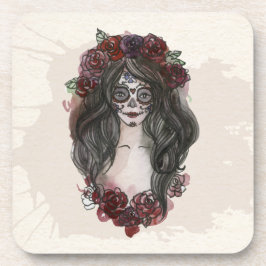 Einfach handgezeichnet Dia de los Muertos | Unters Getränkeuntersetzer