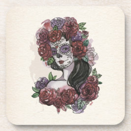 Einfach handgezeichnet Dia de los Muertos | Unters Getränkeuntersetzer