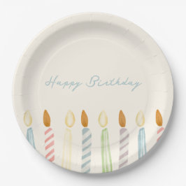 Einfach "Happy Birthday" mit Candles Party Pappteller