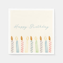 Einfach "Happy Birthday" mit Candles Party Serviette