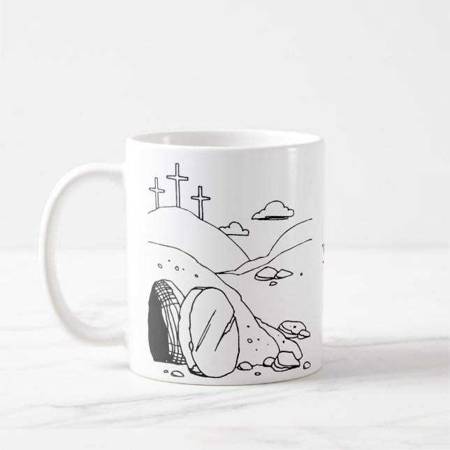Einfach hat er die Osterfeier-Tasse vergessen Kaffeetasse (Links)