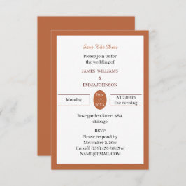 Einfach hellbraun Personalisiert Save The Date