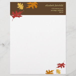Einfach Herbstlaubherbstbraun-Erntedankthema Briefkopf