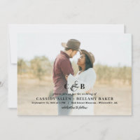 Einfach herrliches Monogramm Foto Hochzeitsempfang