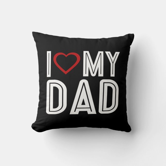 Einfach Herz Liebe Mein Vater Typografie Kissen Ki (Vorderseite)