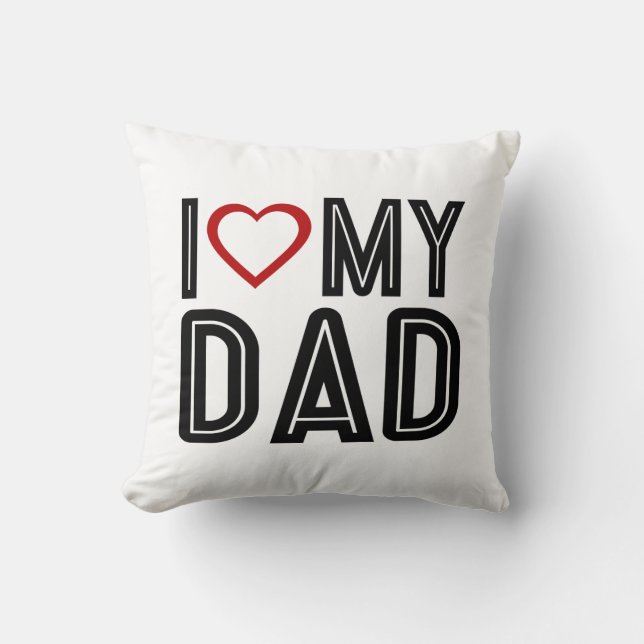 Einfach Herz Liebe Mein Vater Typografie Kissen Ki (Vorderseite)