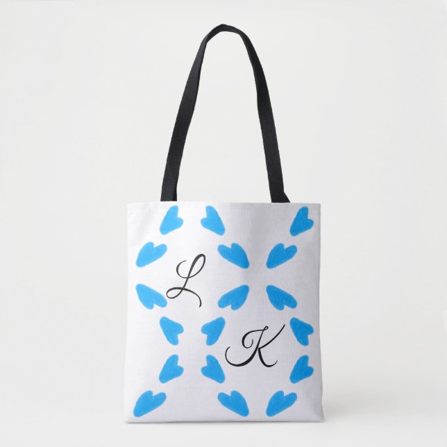 Einfach Himmelblau Aquarell hinzufügen Tasche (Vorderseite)