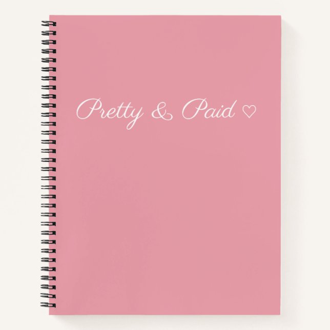 Einfach Hübsch und günstig mit Heart-Notebook Notizbuch (Vorderseite)