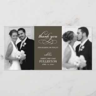 Einfach Hübsche Hochzeit danke Ihnen Foto Cards