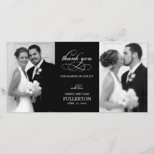 Einfach Hübsche Hochzeitskunde - Fotokarten Dankeskarte