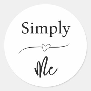 Einfach ich Minimalist Runder Aufkleber