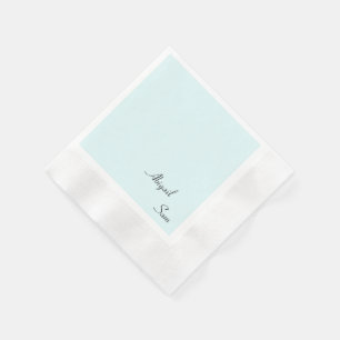 Einfach Icy Blue Custom Wedding Cocktail Serviette