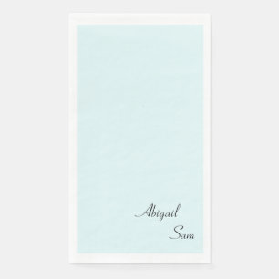 Einfach Icy Blue Custom Wedding Guest Serviette