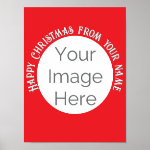 einfach Ihr Bild hier Foto fröhlicher Weihnachtste Poster