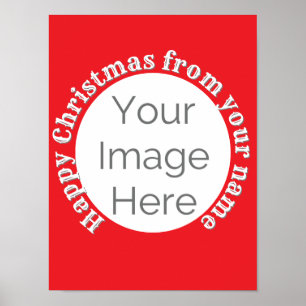 einfach Ihr Bild hier Foto fröhlicher Weihnachtste Poster