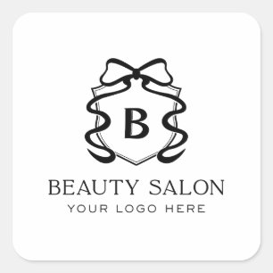 Einfach Ihr Logo Hier Minimalistischer Kleinbetrie Quadratischer Aufkleber