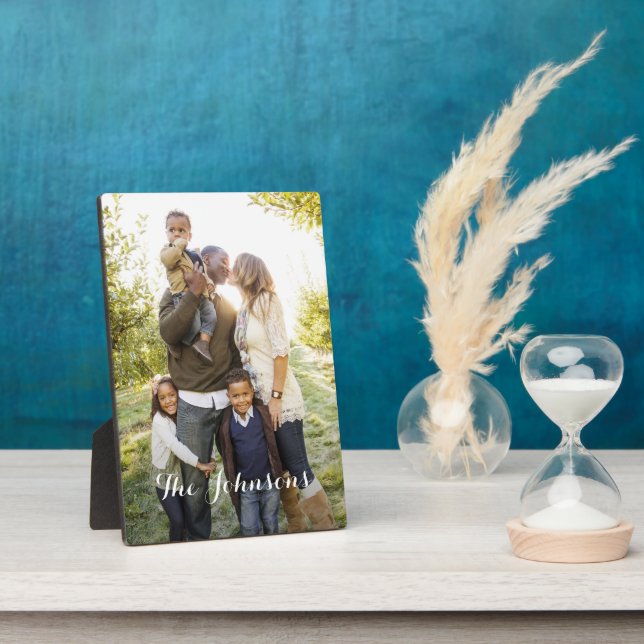 Einfach Ihr Personalisiertes Foto Plaque mit Easel Fotoplatte (Seite)
