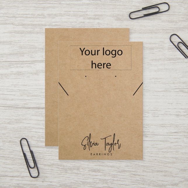 Einfach Ihre Logo-Neckleckling-Erd-Display-Karte Visitenkarte (Vorderseite/Rückseite Beispiel)