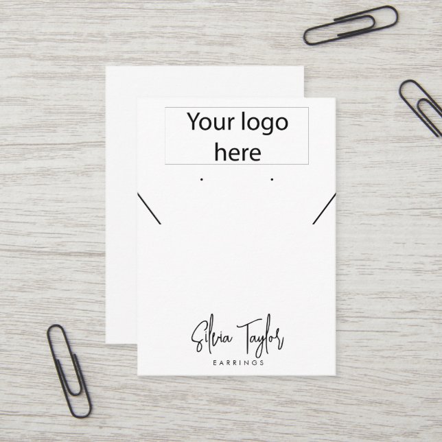 Einfach Ihre Logo-Neckleckling-Erd-Display-Karte Visitenkarte (Vorderseite/Rückseite Beispiel)